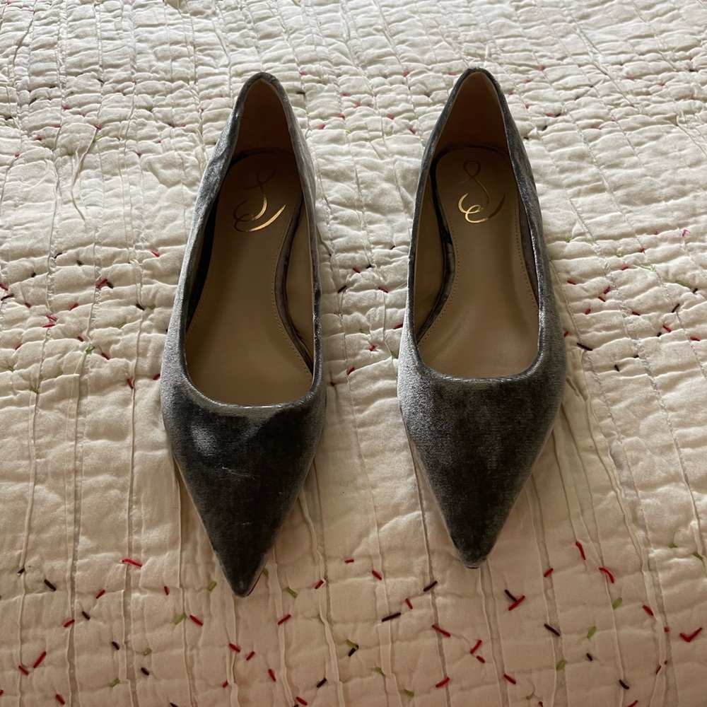 Sam Edelman Wanda smoke Blue Velvet flats